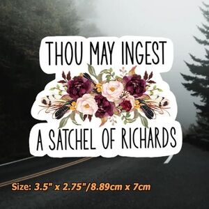 NEW Satchel Of Richards Sticker - Medium